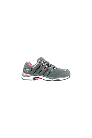 Albatros Twist Pink WNS Low S1P ESD HRO SRC Sicherheitsschuhe in Grau und Rosa