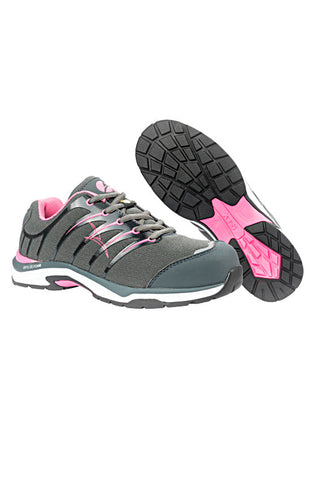 Scarpe antinfortunistiche grigie e rosa S1P ESD HRO SRC Albatros Twist Pink WNS Low