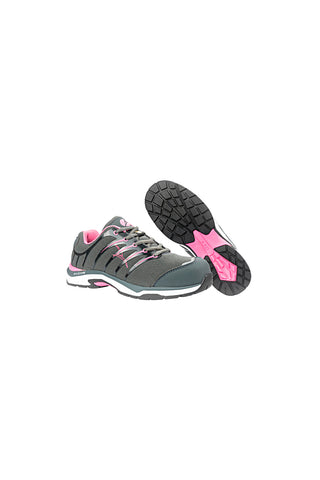 Albatros Twist Pink WNS Low S1P ESD HRO SRC Sicherheitsschuhe in Grau und Rosa