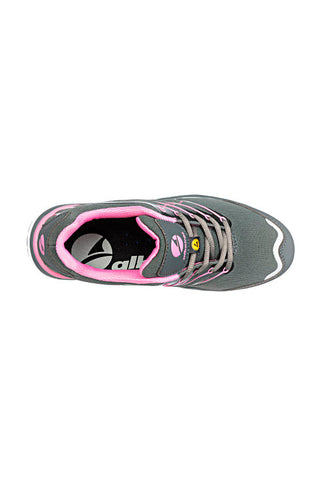 Scarpe antinfortunistiche grigie e rosa S1P ESD HRO SRC Albatros Twist Pink WNS Low