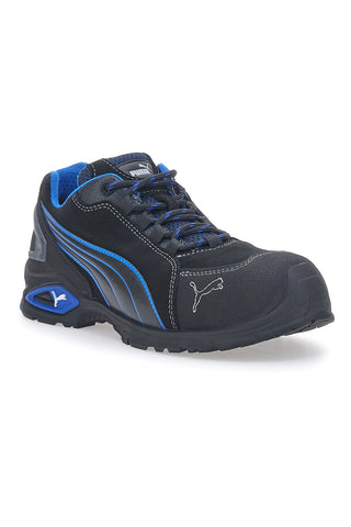 Puma Rio Low Sicherheitsschuhe, schwarz und blau, S3L
