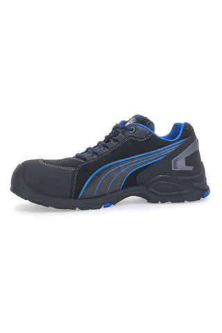 Puma Rio Low Sicherheitsschuhe, schwarz und blau, S3L