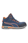 Puma Safety Crosstwist Mid Blue and Orange S3 Sicherheitsschuhe