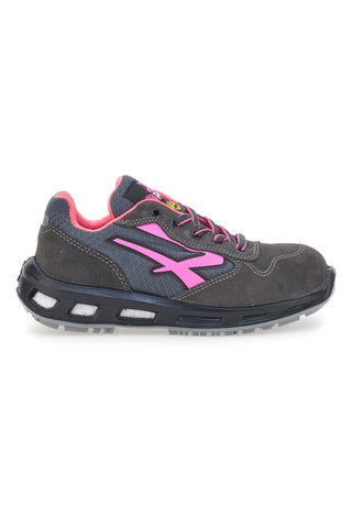 U.Power Verok ESD S1PS SR Atmungsaktive niedrige Sicherheitsschuhe in Grau und Rosa