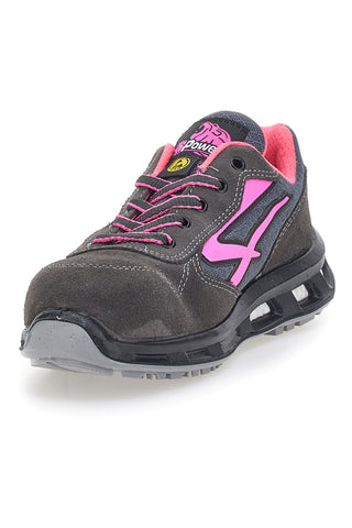 U.Power Verok ESD S1PS SR Atmungsaktive niedrige Sicherheitsschuhe in Grau und Rosa