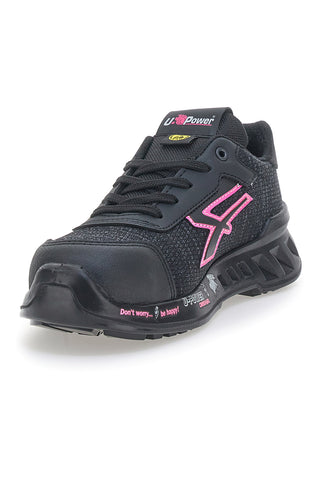 U.Power Michelle ESD S1PS SR Leichte Sicherheitsschuhe in Schwarz und Pink