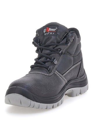 Schwarze hohe Sicherheitsschuhe aus wasserabweisendem Leder U.Power Safe Rs L S3 FO SR