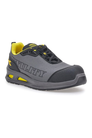 Diadora Smart Softbox Low S1PL ESD metallfreie gepolsterte graue Sicherheitsschuhe