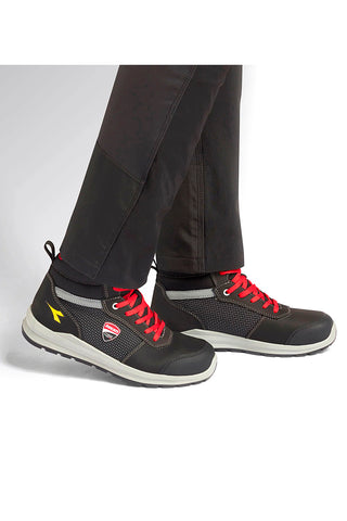 Scarpe antinfortunistiche nere mid-cut idrorepellenti Diadora Speedy Mid S3S