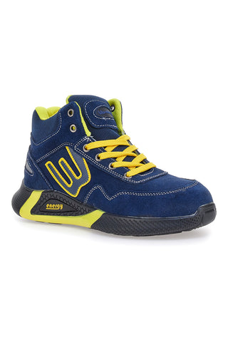 Scarpe antinfortunistiche alte blu inserti fluo S1P Blue energy BS195 S1PS SR