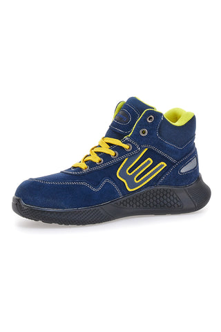 Scarpe antinfortunistiche alte blu inserti fluo S1P Blue energy BS195 S1PS SR