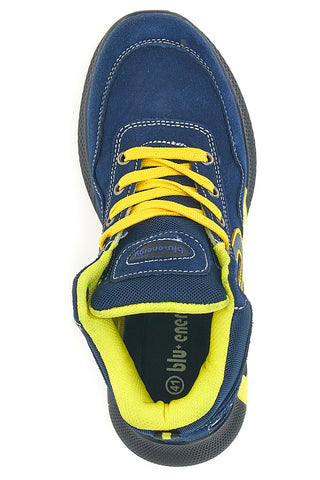 Scarpe antinfortunistiche alte blu inserti fluo S1P Blue energy BS195 S1PS SR