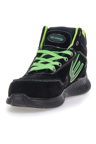 Scarpe antinfortunistiche alte nere inserti fluo S1P Blue energy BS195 S1PS SR