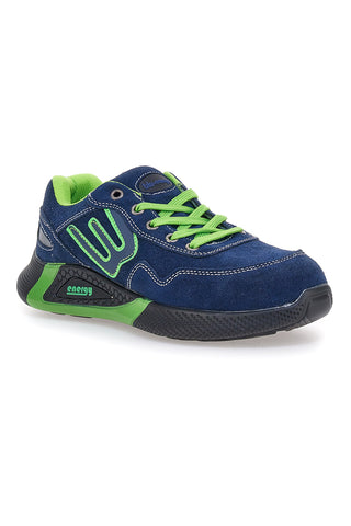 Scarpe antinfortunistiche basse blu inserti fluo S1P Blue energy BS190S1P