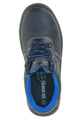 Schwarze Sicherheitsschuhe mit niedrigem Schaft, S3-resistentes Obermaterial, Blue Energy BS 20 S3 SR