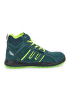 Grüne Sicherheitsschuhe mit fluoreszierenden Einlagen S1P Blue Energy BS 90 S1P SR
