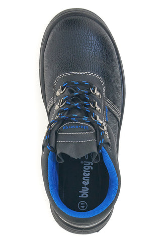 Schwarze S3-Sicherheitsschuhe mit verstärktem Obermaterial, Modell Blue Energy BS 10 S3 SR