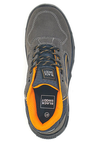 Schwarze und graue Sicherheitsschuhe YL5068-1 S1P