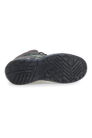 Schwarze YL-5068H-2 S1P Sicherheits-Sneaker aus mittelgrauem Leder