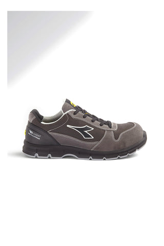 Scarpe antinfortunistiche grigie in pelle antigraffio Diadora RUN LOW MET FREE S3L FO SR ESD