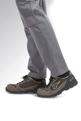 Scarpe antinfortunistiche grigie in pelle antigraffio Diadora RUN LOW MET FREE S3L FO SR ESD