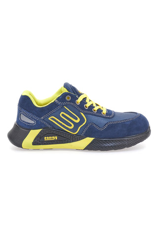 Blue Star BS180 S1PS SR Blau-Gelbe Leder-Sicherheitsschuhe