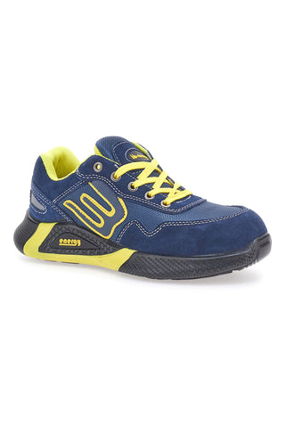Blue Star BS180 S1PS SR Blau-Gelbe Leder-Sicherheitsschuhe