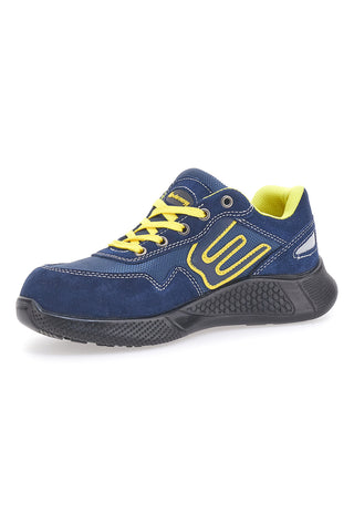 Blue Star BS180 S1PS SR Blau-Gelbe Leder-Sicherheitsschuhe