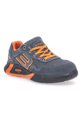 Blue Star BS180 S1PS SR Sicherheitsschuhe aus orange-grauem Leder