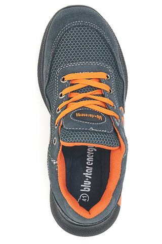 Blue Star BS180 S1PS SR Sicherheitsschuhe aus orange-grauem Leder