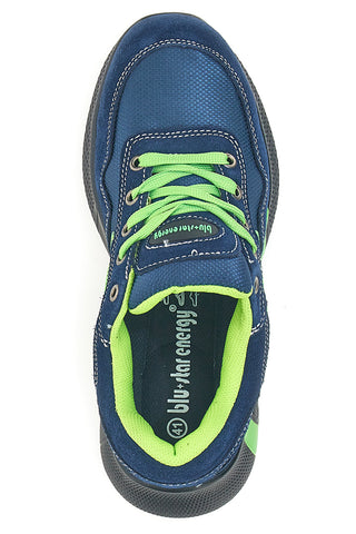 Blue Star BS180 S1PS SR Blaugrüne Leder-Sicherheitsschuhe