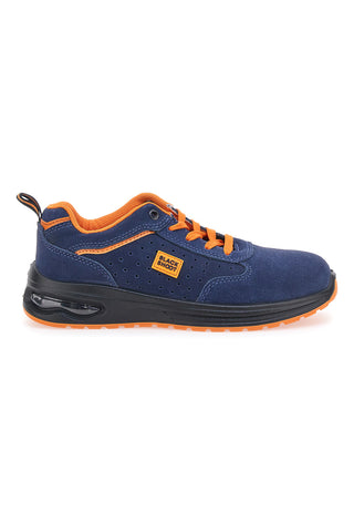 Blaue und orangefarbene Sicherheitsschuhe Black Shoot PK24864 S1PL