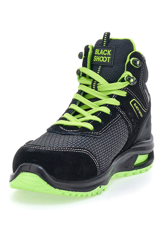 Schwarz und grün Sicherheitsschuhe S1PL Schwarzer Spross PK23037