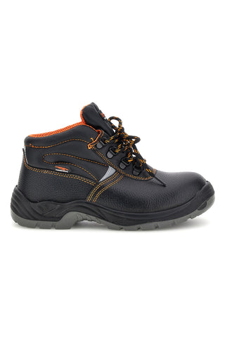 Scarpa Antinfortunistica Nera con Dettagli Arancio Technosafe TSS2001 S1P