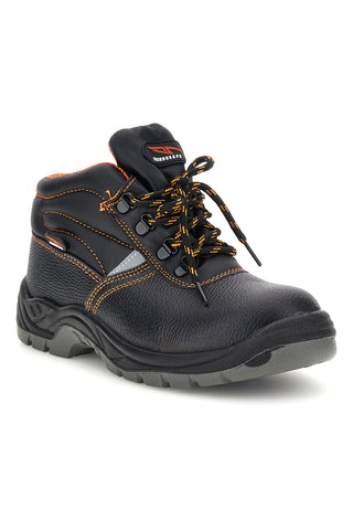 Scarpa Antinfortunistica Nera con Dettagli Arancio Technosafe TSS2001 S1P