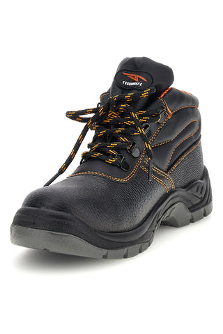 Scarpa Antinfortunistica Nera con Dettagli Arancio Technosafe TSS2001 S1P