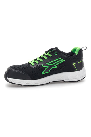 Scarpe antinfortunistiche da uomo nere verdi basse U. Power Aton S1PS HI HRO FO SR ESD