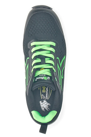 Scarpe antinfortunistiche da uomo nere verdi basse U. Power Aton S1PS HI HRO FO SR ESD