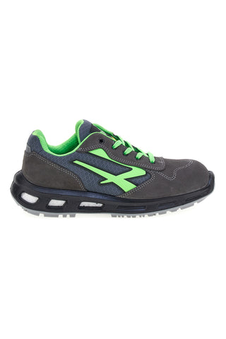 Scarpe antinfortunistiche da uomo grigio verdi basse in nylon U. Power Point S ESD S1PS FO SR