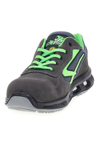 Scarpe antinfortunistiche da uomo grigio verdi basse in nylon U. Power Point S ESD S1PS FO SR