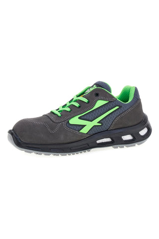 Scarpe antinfortunistiche da uomo grigio verdi basse in nylon U. Power Point S ESD S1PS FO SR
