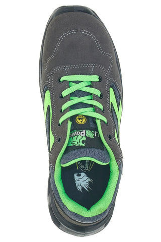 Scarpe antinfortunistiche da uomo grigio verdi basse in nylon U. Power Point S ESD S1PS FO SR