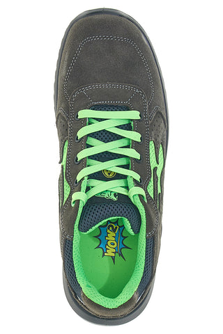 Herren grau-grüne Leder Sicherheitshalbschuhe U. Power Denver S ESD