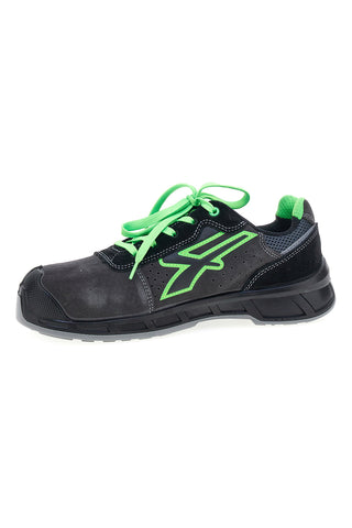 Scarpe antinfortunistiche da uomo nere verdi basse in pelle U. Power Taylor S S1PS FO SR ESD