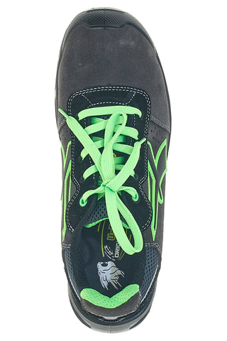 Scarpe antinfortunistiche da uomo nere verdi basse in pelle U. Power Taylor S S1PS FO SR ESD