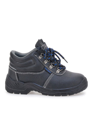 Schwarze Leder Sicherheitsschuhe Blue star Bs 10