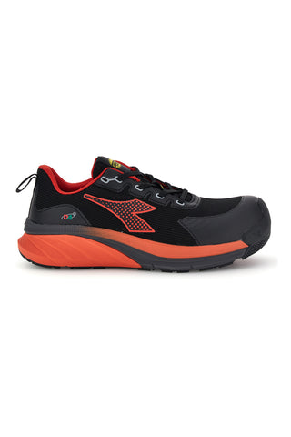 Scarpe antinfortunistiche basse nero arancione S3S SC SR HRO ESD Diadora utility Vortex DA2 Low