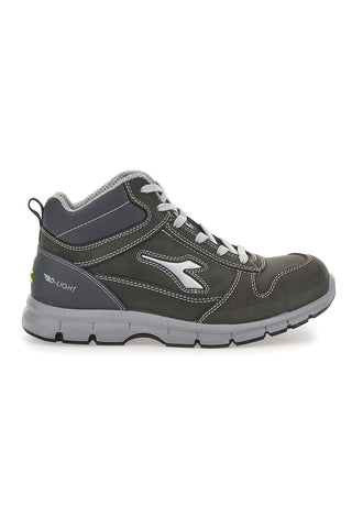 Diadora Run Mid grau Leder Sicherheitsschuhe
