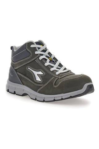 Diadora Run Mid grau Leder Sicherheitsschuhe