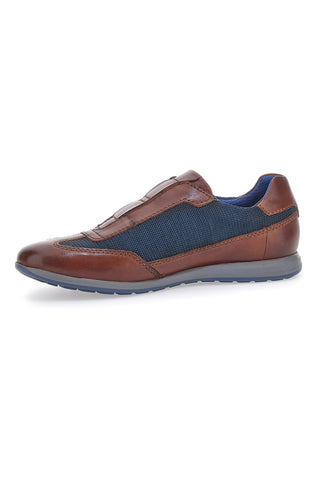 Schuhe ohne Schnürsenkel Leder und Blau Bugatti 315A9Q634069